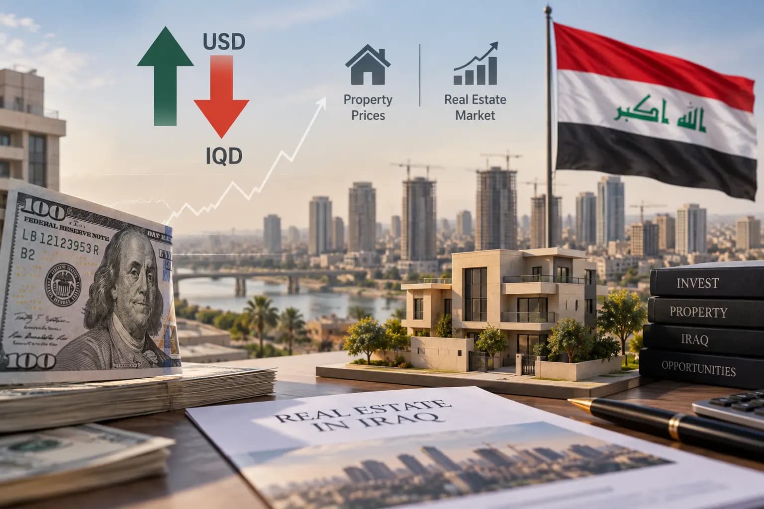تأثير سعر الدولار على أسعار العقارات في العراق: هل يرتفع العقار كلما ارتفع الدولار؟